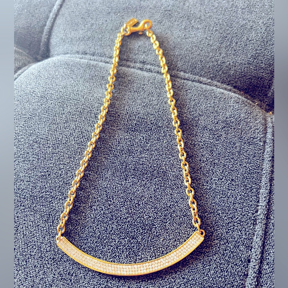 Coach Pave bar necklace